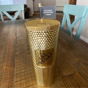 Starbucks Gold and Black Tumbler
